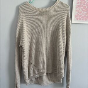 Hollister Women's Beige Crew Neck Sweater